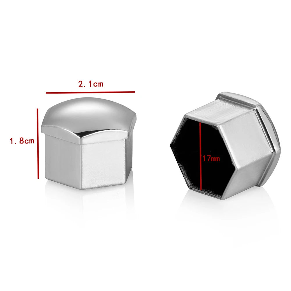 20Pcs/lot 17mm Wheel Lug Bolt Center Nut Covers Caps 321601173A for Audi A4 Q5 Golf Skoda SEAT with 17mm Hexagon Bolt