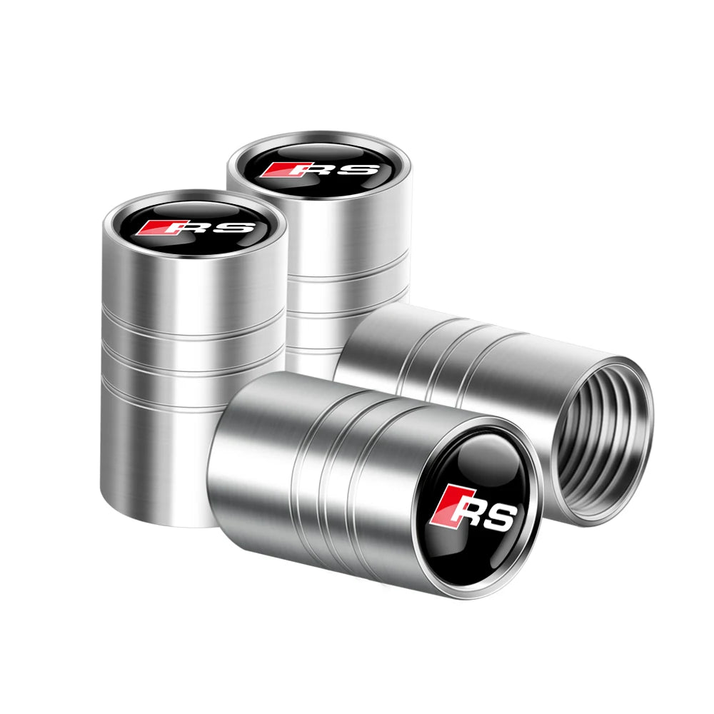 Alloy Logo Tyre Valve Caps — Audi (Set of 4)