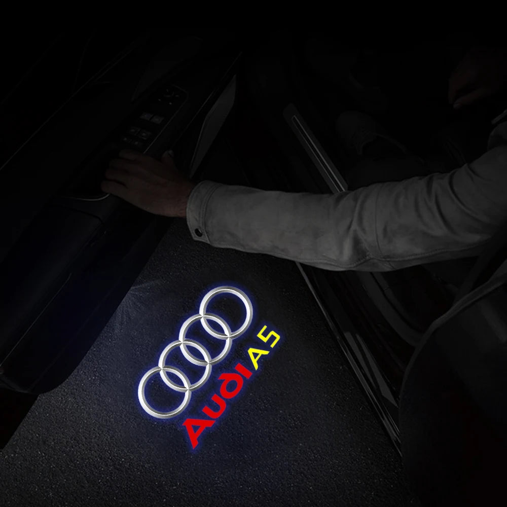 LED Car Door Logo Welcome Lights Auto Laser Projector Lamp For Audi Sline S3 S4 S5 S6 S7 RS Q7 Q5 Q3 A4 B8 8P A3 A6 C7 A5 A6L