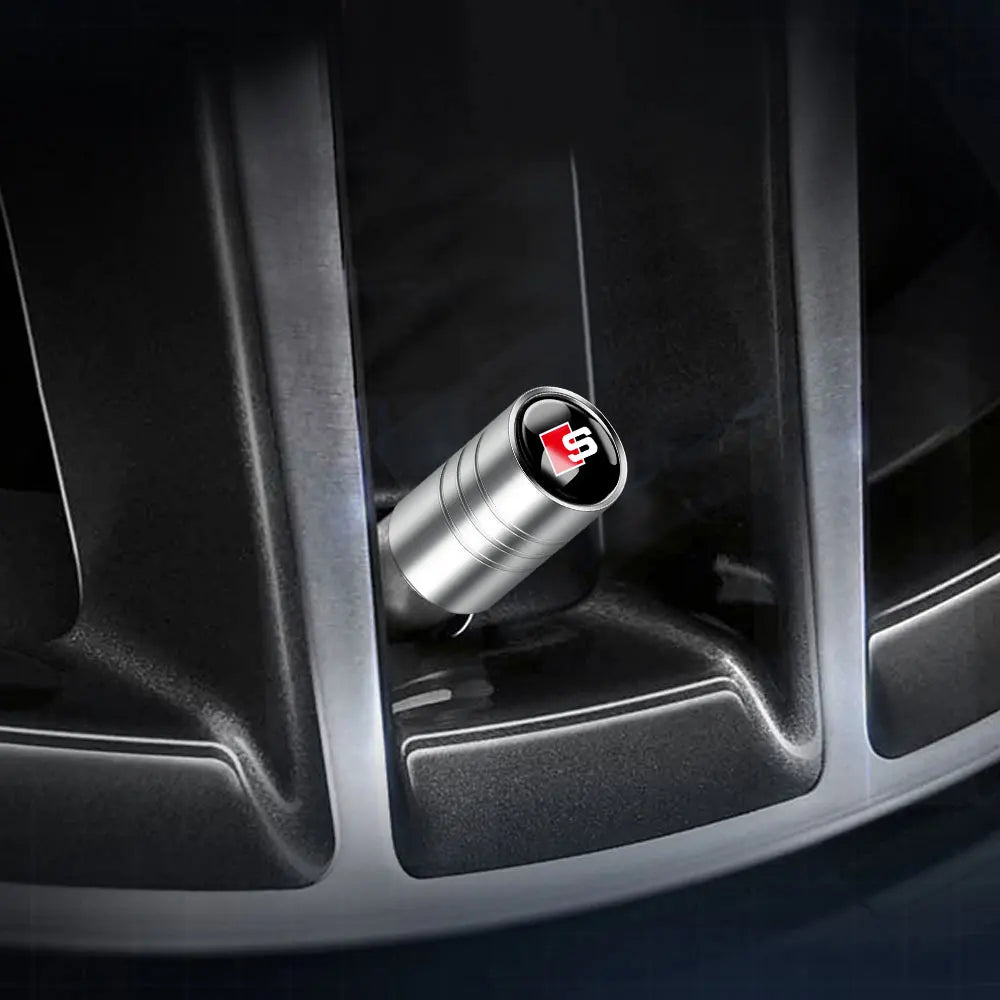 Car Wheel Tire Valve Caps Auto Logo Badge Tyre Rim Stem Covers For Audi Sline RS S TT A1 A2 A3 A4 A5 A6 A7 A8 8P B6 B7 B8 C5 C6