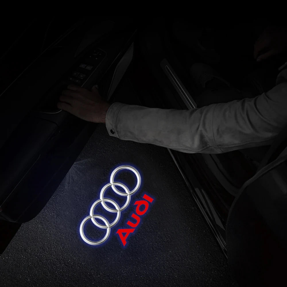 LED Car Door Logo Welcome Lights Auto Laser Projector Lamp For Audi Sline S3 S4 S5 S6 S7 RS Q7 Q5 Q3 A4 B8 8P A3 A6 C7 A5 A6L