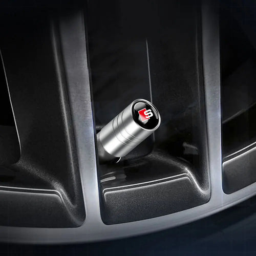 Alloy Logo Tyre Valve Caps — Audi (Set of 4)