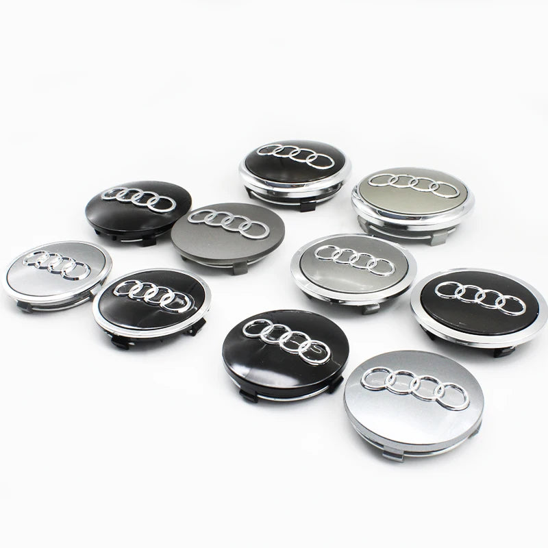 4Pcs 56mm 60mm 61mm 68mm 69mm 77mm Car Wheel Center Hub Cap For Audi A1 A3 A4 A5 A6 A7 A8 Q2 Q5 Q7 Q3 RS S TT Rim Cover Stickers