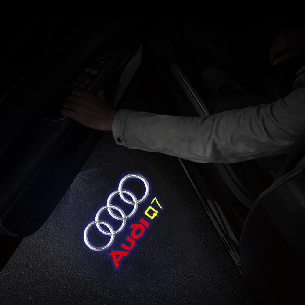 LED Car Door Logo Welcome Lights Auto Laser Projector Lamp For Audi Sline S3 S4 S5 S6 S7 RS Q7 Q5 Q3 A4 B8 8P A3 A6 C7 A5 A6L
