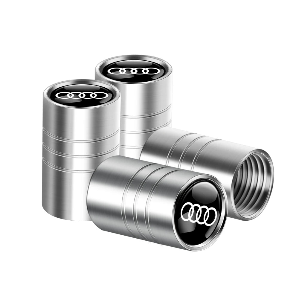 Alloy Logo Tyre Valve Caps — Audi (Set of 4)
