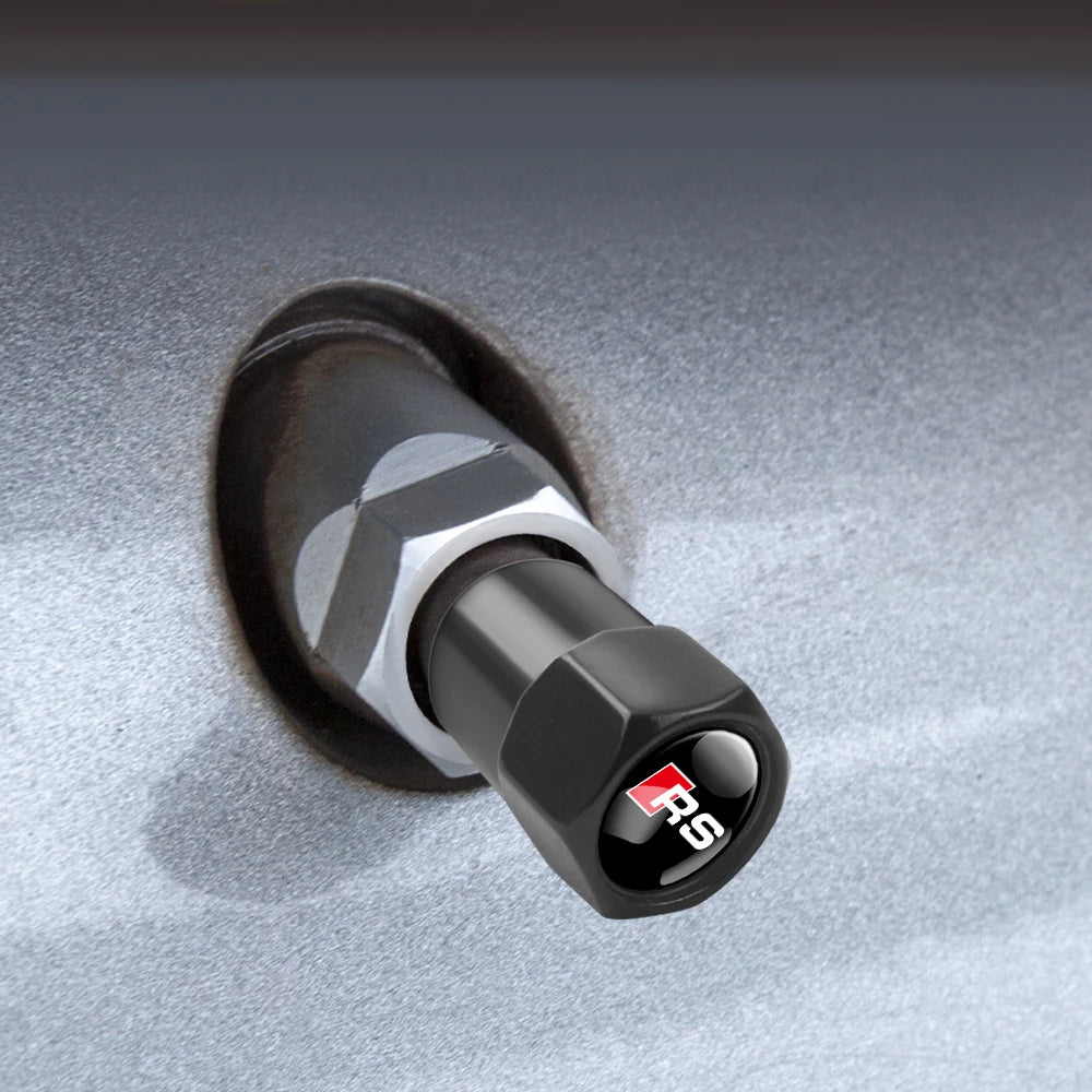Car Wheel Tire Valve Caps Auto Logo Badge Tyre Rim Stem Covers For Audi Sline RS S TT A1 A2 A3 A4 A5 A6 A7 A8 8P B6 B7 B8 C5 C6
