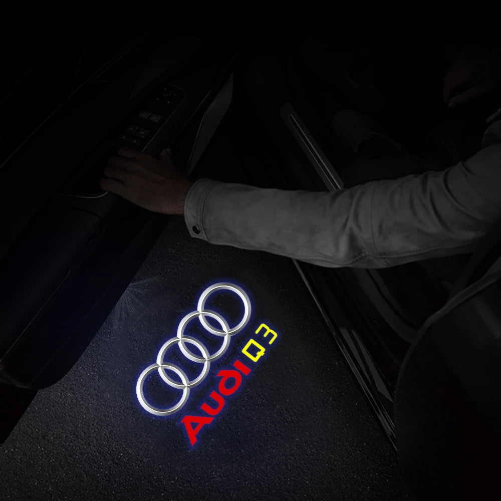 LED Car Door Logo Welcome Lights Auto Laser Projector Lamp For Audi Sline S3 S4 S5 S6 S7 RS Q7 Q5 Q3 A4 B8 8P A3 A6 C7 A5 A6L
