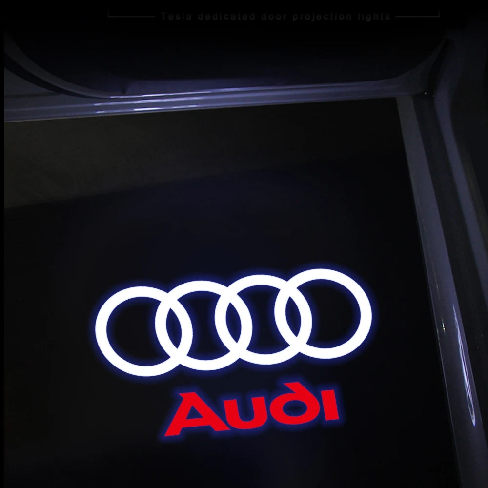 LED Car Door Logo Welcome Lights Auto Laser Projector Lamp For Audi Sline S3 S4 S5 S6 S7 RS Q7 Q5 Q3 A4 B8 8P A3 A6 C7 A5 A6L