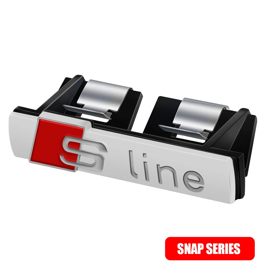 Auto Accessories Car SLINE Logo Front Grille Badge Body Trunk Decoration Sticker For Audi A1 A3 8P A4 B5 B6 B7 B8 A5 A6 C5 C6