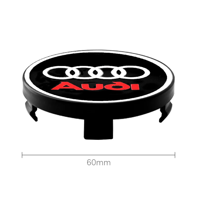 4Pcs 56mm 60mm 61mm 68mm 69mm 77mm Car Wheel Center Hub Cap For Audi A1 A3 A4 A5 A6 A7 A8 Q2 Q5 Q7 Q3 RS S TT Rim Cover Stickers
