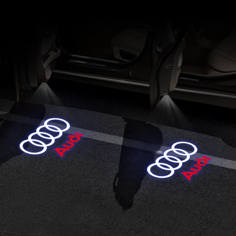 LED Car Door Logo Welcome Lights Auto Laser Projector Lamp For Audi Sline S3 S4 S5 S6 S7 RS Q7 Q5 Q3 A4 B8 8P A3 A6 C7 A5 A6L