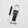 3D Metal Car Styling Badge Keychain Leather Woven For Audi A3 A4 B8 8P 8V A6 C7 A5 Q5 B7 B6 B9 SLINE Emblem Key Ring Accessories