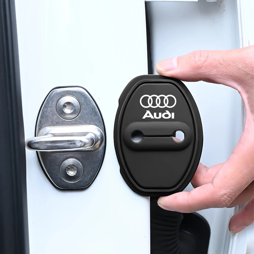 2/4Pcs Car Door Lock Anti-collision Silicone Cover for Audi Sline A1 A2 A3 A4 A4L A5 A6 A7 A8 A8L TT Q1 Q2 Q3 Q4 Q5 Q6 Q7 Q8 B2