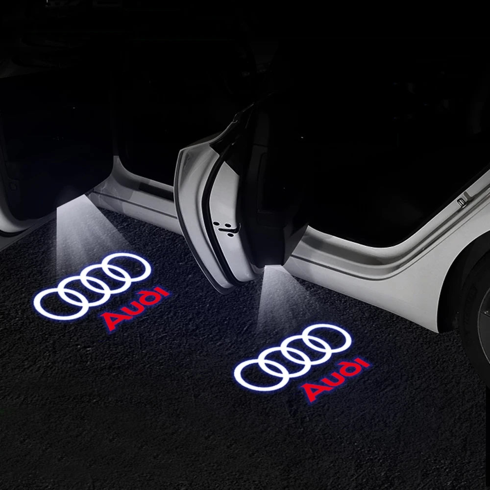 LED Car Door Logo Welcome Lights Auto Laser Projector Lamp For Audi Sline S3 S4 S5 S6 S7 RS Q7 Q5 Q3 A4 B8 8P A3 A6 C7 A5 A6L