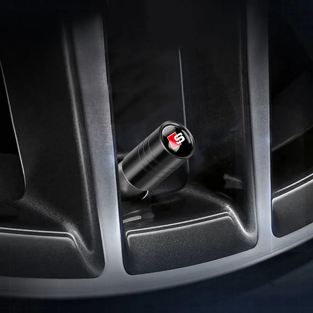 Car Wheel Tire Valve Caps Auto Logo Badge Tyre Rim Stem Covers For Audi Sline RS S TT A1 A2 A3 A4 A5 A6 A7 A8 8P B6 B7 B8 C5 C6