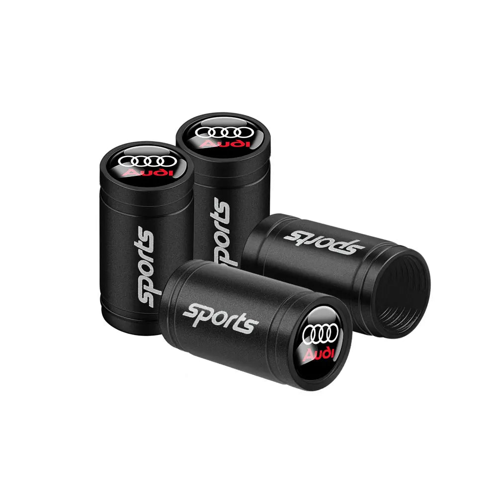 Alloy Logo Tyre Valve Caps — Audi (Set of 4)