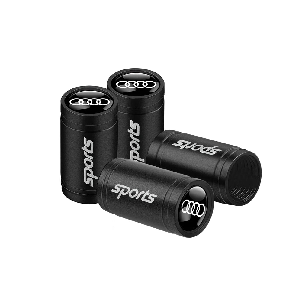 Alloy Logo Tyre Valve Caps — Audi (Set of 4)