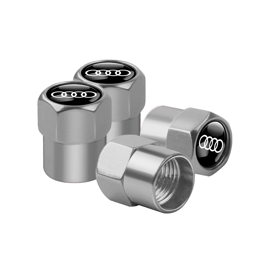 Car Wheel Tire Valve Caps Auto Logo Badge Tyre Rim Stem Covers For Audi Sline RS S TT A1 A2 A3 A4 A5 A6 A7 A8 8P B6 B7 B8 C5 C6