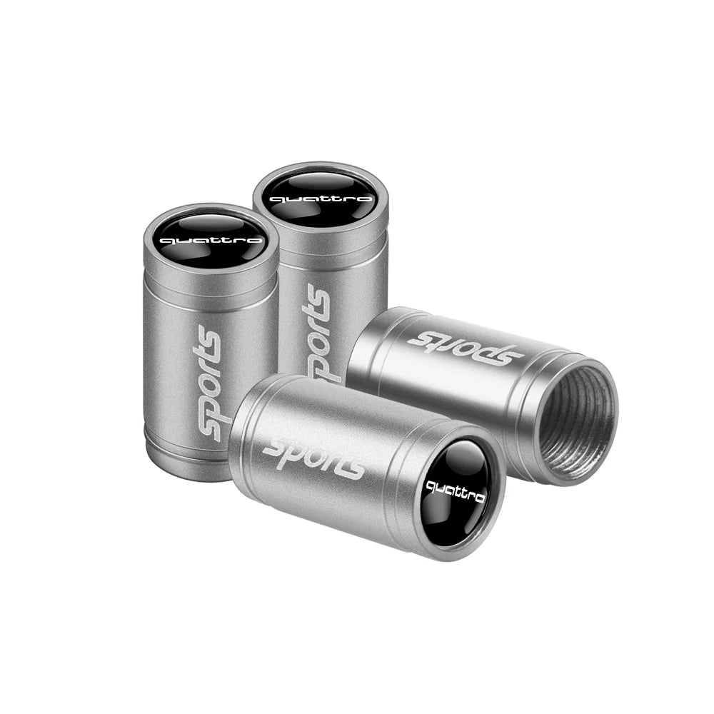 Alloy Logo Tyre Valve Caps — Audi (Set of 4)