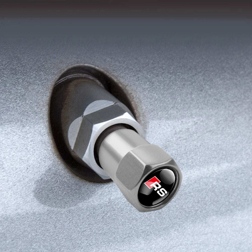 Car Wheel Tire Valve Caps Auto Logo Badge Tyre Rim Stem Covers For Audi Sline RS S TT A1 A2 A3 A4 A5 A6 A7 A8 8P B6 B7 B8 C5 C6