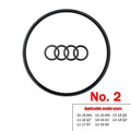 Automobile Steering Wheel Logo Bright Frame Strip Electroplated Car Logo Sticker For Audi A3 A4 B8 8P B9 8V A5 A6 C7 A7 Q3 Q5 Q7
