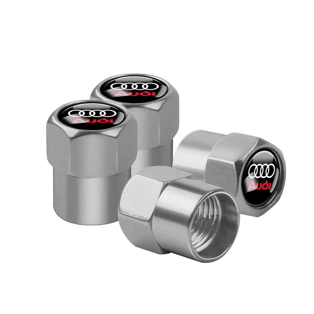 Alloy Logo Tyre Valve Caps — Audi (Set of 4)