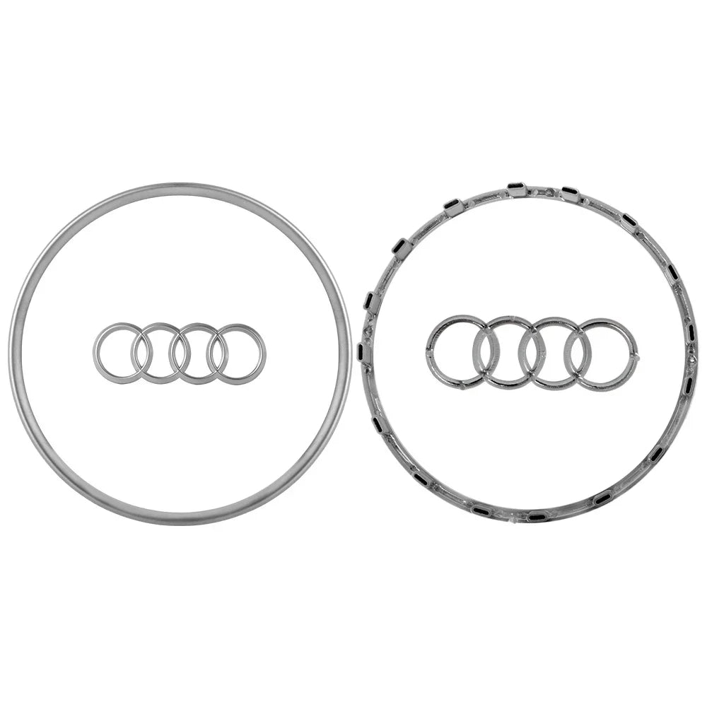 Automobile Steering Wheel Logo Bright Frame Strip Electroplated Car Logo Sticker For Audi A3 A4 B8 8P B9 8V A5 A6 C7 A7 Q3 Q5 Q7