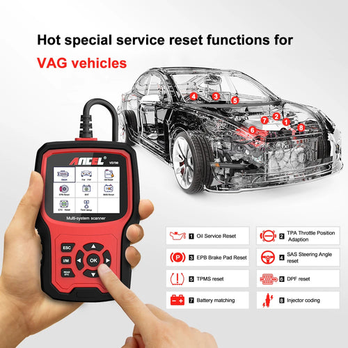 ANCEL VD700 Professional OBD2 Diagnostic Scanner — VW / Audi / SEAT / Skoda