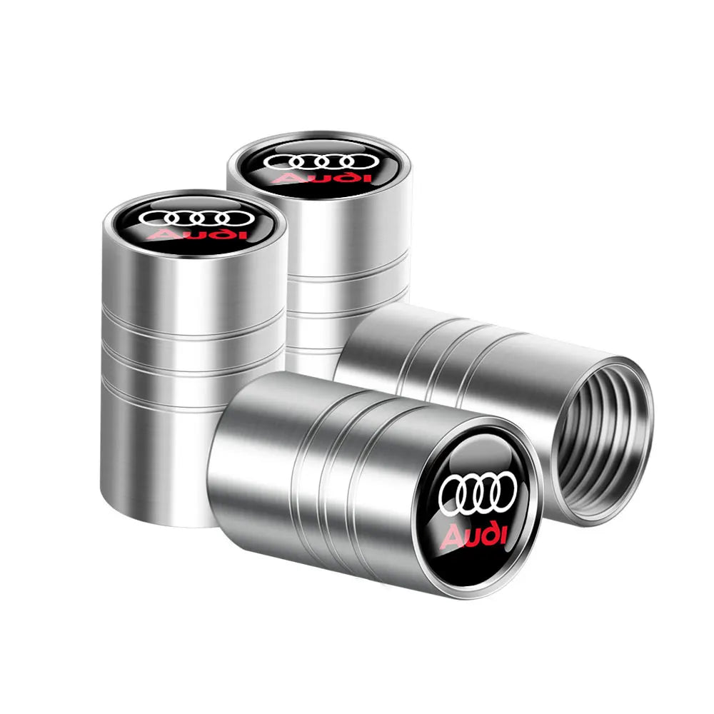 Car Wheel Tire Valve Caps Auto Logo Badge Tyre Rim Stem Covers For Audi Sline RS S TT A1 A2 A3 A4 A5 A6 A7 A8 8P B6 B7 B8 C5 C6