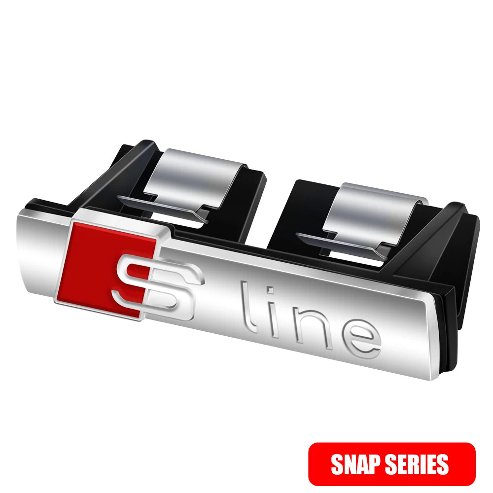 Auto Accessories Car SLINE Logo Front Grille Badge Body Trunk Decoration Sticker For Audi A1 A3 8P A4 B5 B6 B7 B8 A5 A6 C5 C6