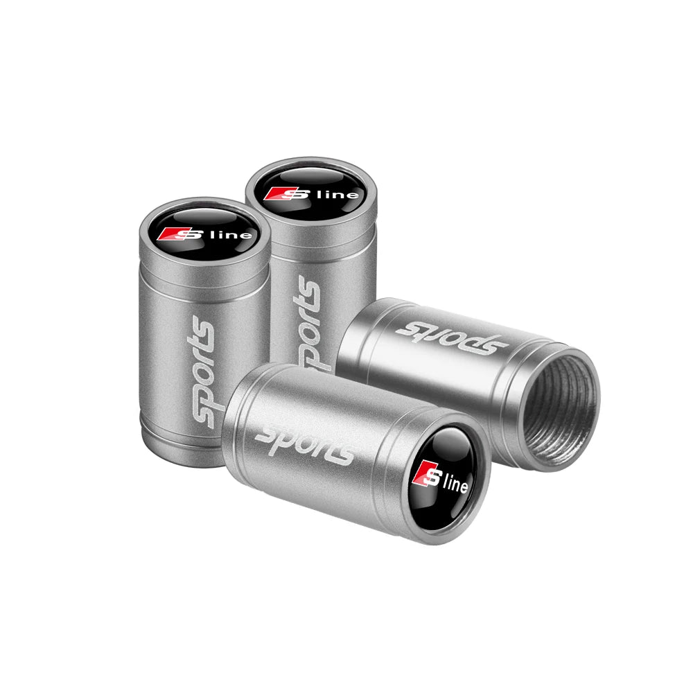 Alloy Logo Tyre Valve Caps — Audi (Set of 4)