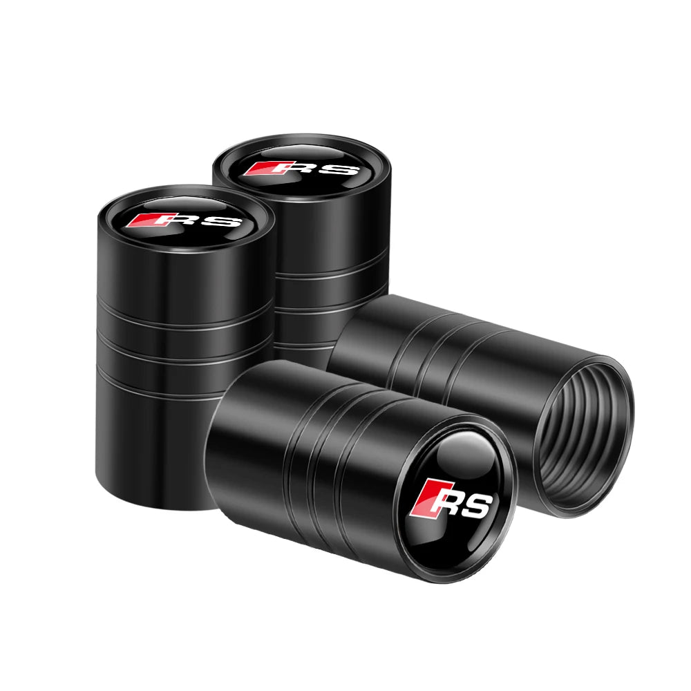 Alloy Logo Tyre Valve Caps — Audi (Set of 4)