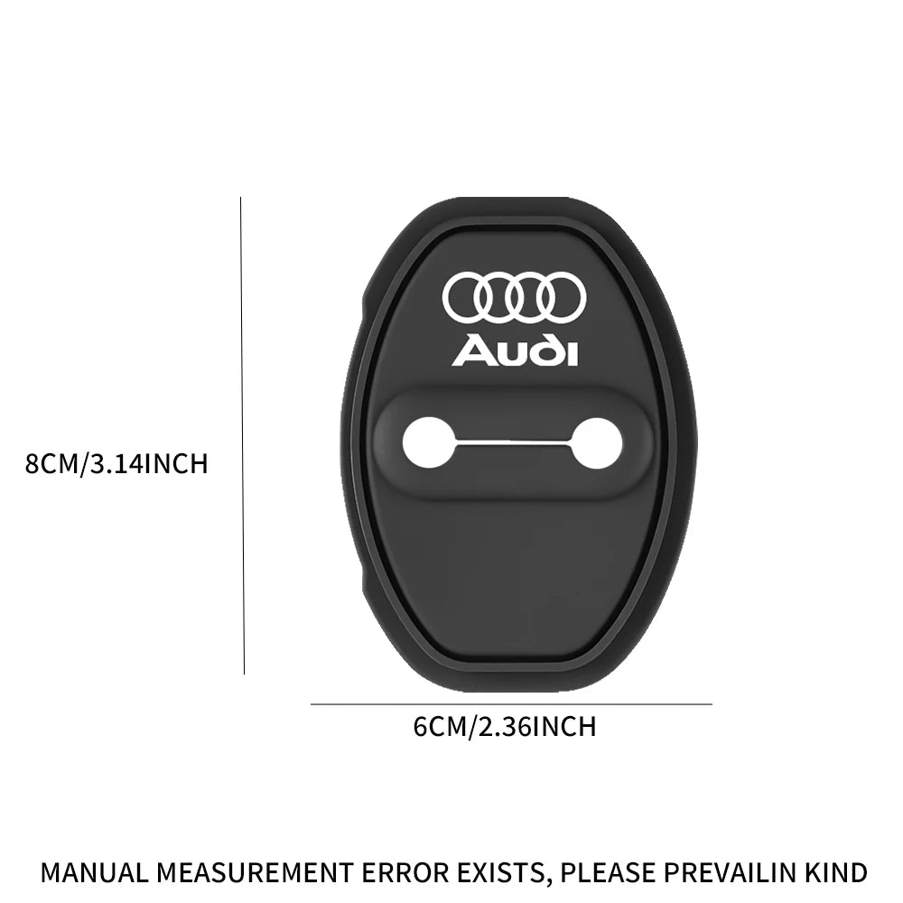 2/4Pcs Car Door Lock Anti-collision Silicone Cover for Audi Sline A1 A2 A3 A4 A4L A5 A6 A7 A8 A8L TT Q1 Q2 Q3 Q4 Q5 Q6 Q7 Q8 B2