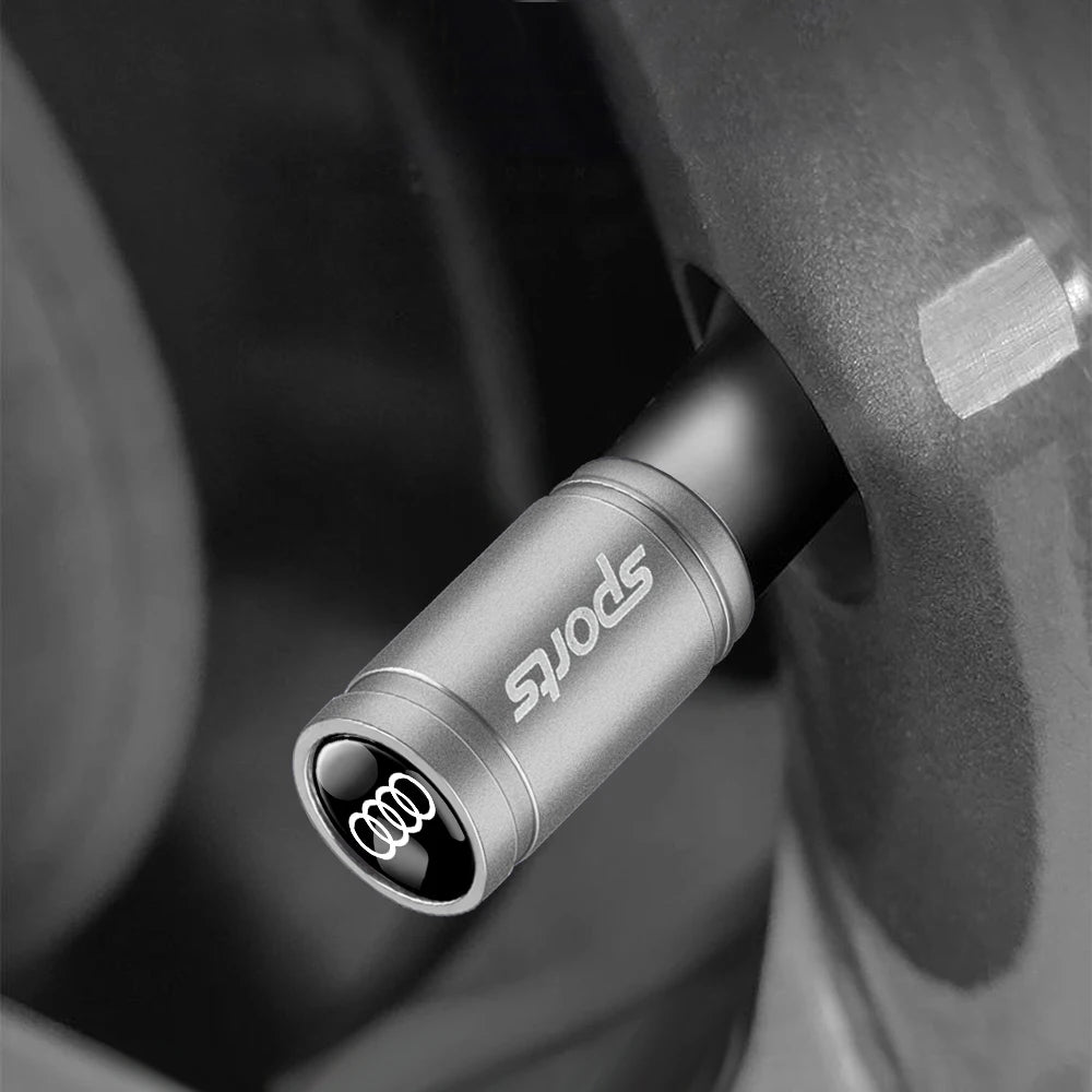 Car Wheel Tire Valve Caps Auto Logo Badge Tyre Rim Stem Covers For Audi Sline RS S TT A1 A2 A3 A4 A5 A6 A7 A8 8P B6 B7 B8 C5 C6
