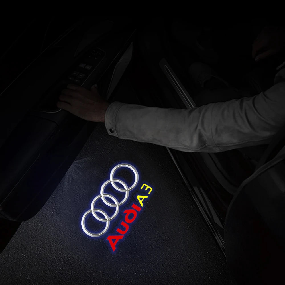 LED Car Door Logo Welcome Lights Auto Laser Projector Lamp For Audi Sline S3 S4 S5 S6 S7 RS Q7 Q5 Q3 A4 B8 8P A3 A6 C7 A5 A6L