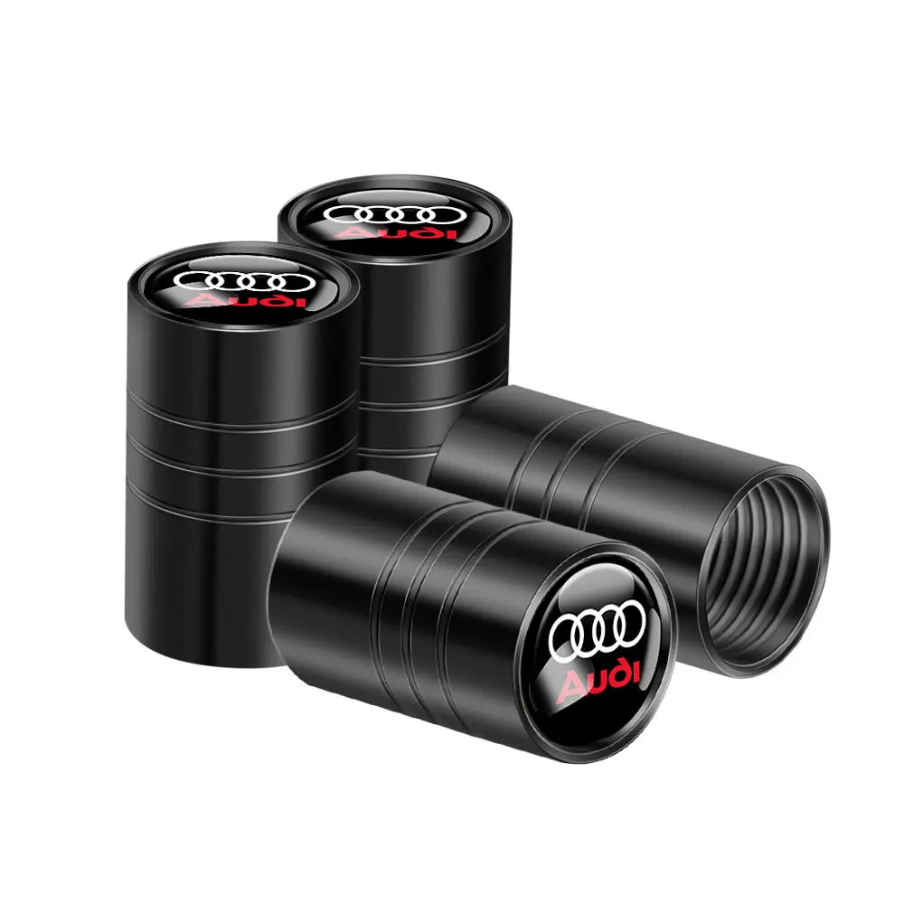 Car Wheel Tire Valve Caps Auto Logo Badge Tyre Rim Stem Covers For Audi Sline RS S TT A1 A2 A3 A4 A5 A6 A7 A8 8P B6 B7 B8 C5 C6