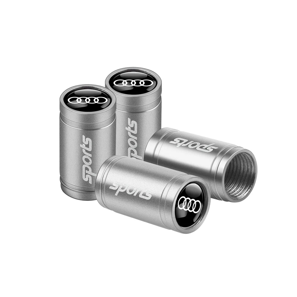 Alloy Logo Tyre Valve Caps — Audi (Set of 4)