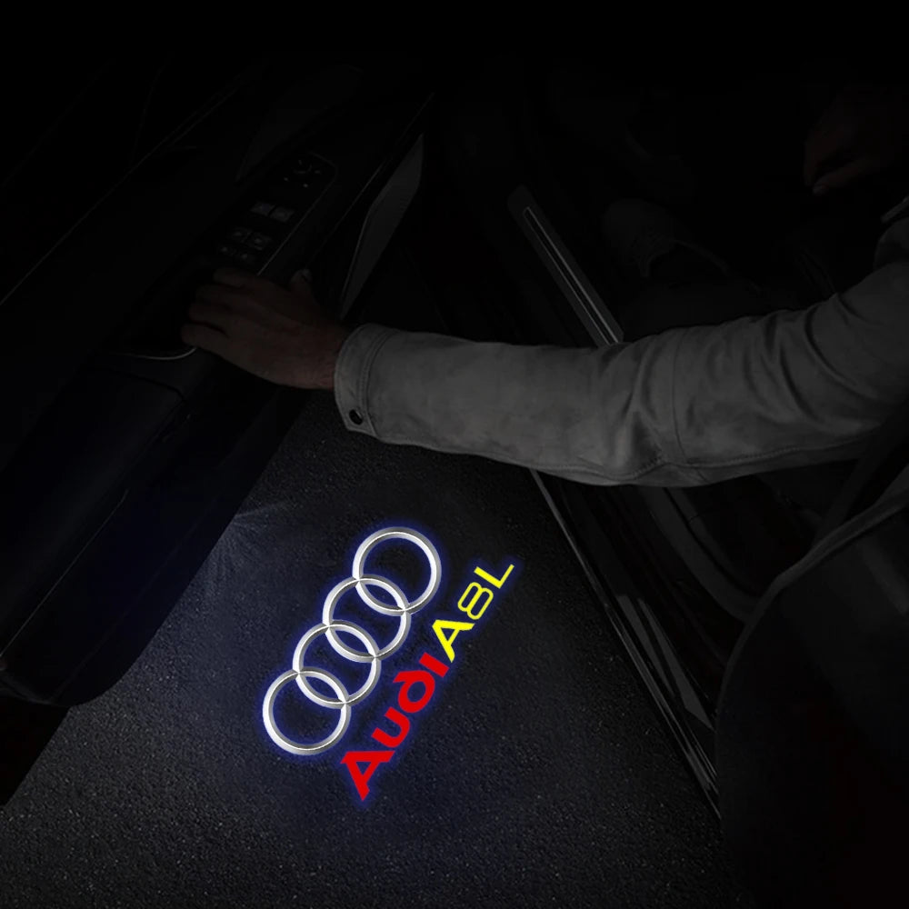LED Car Door Logo Welcome Lights Auto Laser Projector Lamp For Audi Sline S3 S4 S5 S6 S7 RS Q7 Q5 Q3 A4 B8 8P A3 A6 C7 A5 A6L