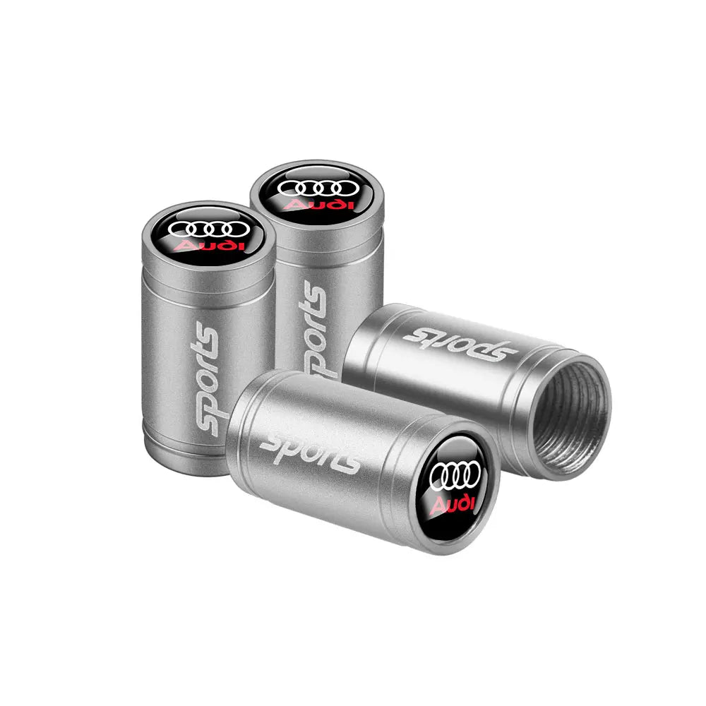 Alloy Logo Tyre Valve Caps — Audi (Set of 4)