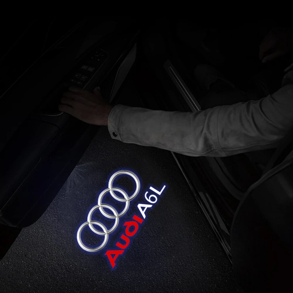 LED Car Door Logo Welcome Lights Auto Laser Projector Lamp For Audi Sline S3 S4 S5 S6 S7 RS Q7 Q5 Q3 A4 B8 8P A3 A6 C7 A5 A6L