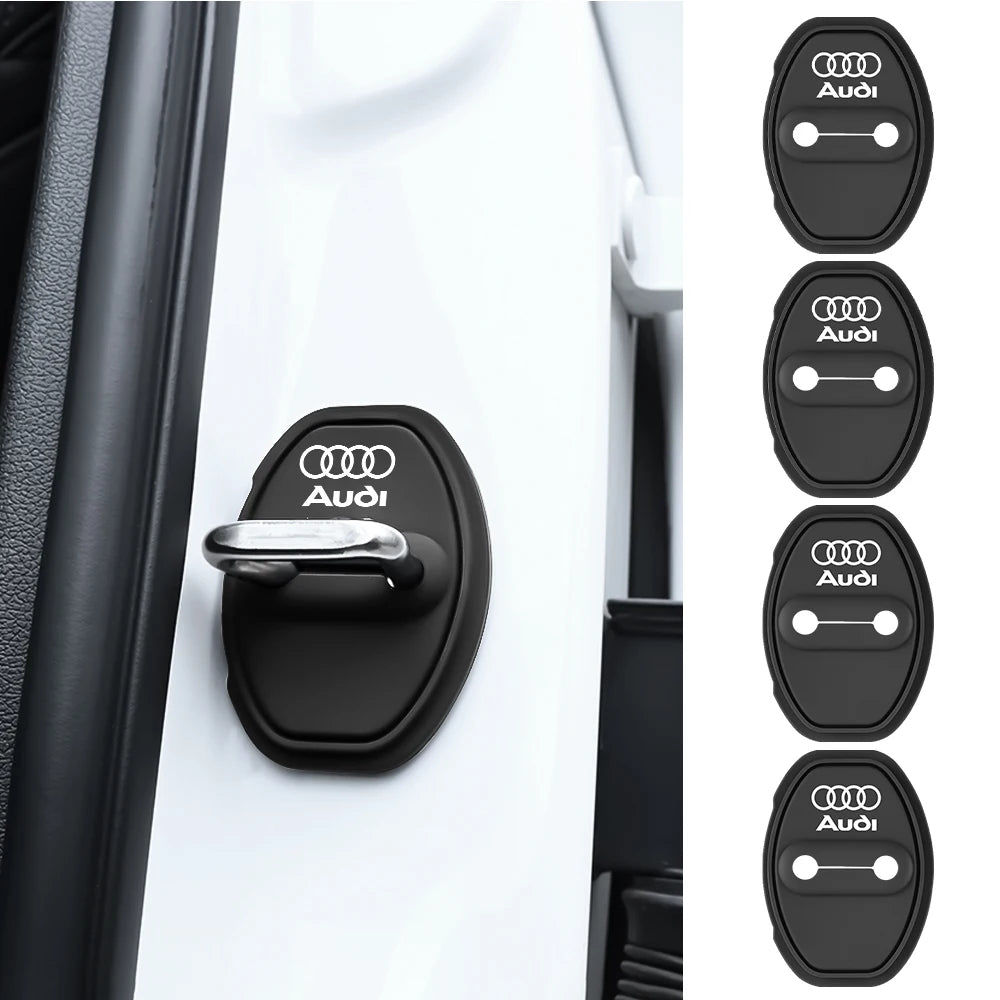 2/4Pcs Car Door Lock Anti-collision Silicone Cover for Audi Sline A1 A2 A3 A4 A4L A5 A6 A7 A8 A8L TT Q1 Q2 Q3 Q4 Q5 Q6 Q7 Q8 B2