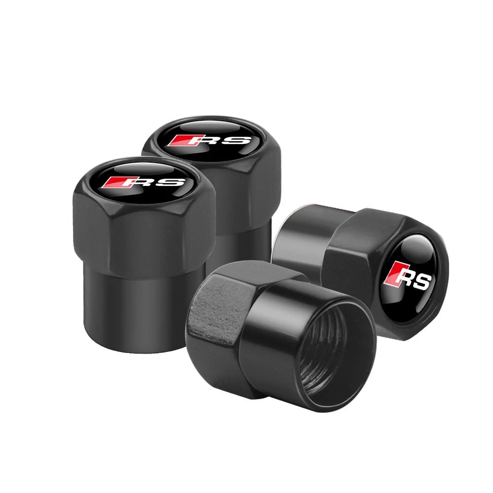 Alloy Logo Tyre Valve Caps — Audi (Set of 4)