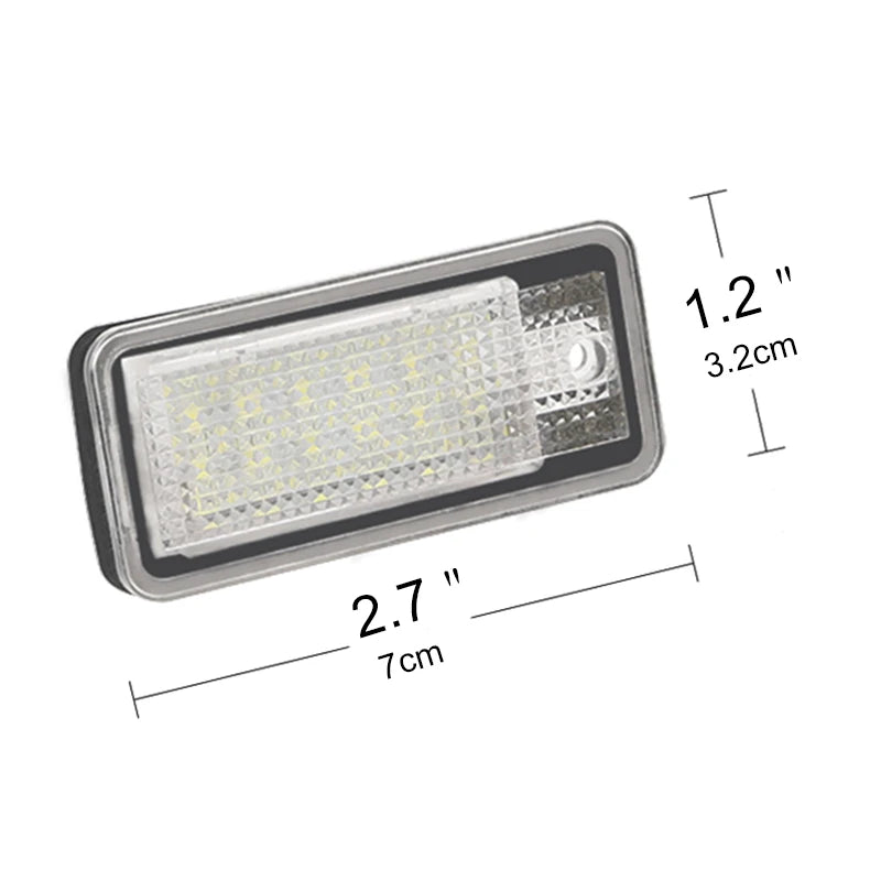 2pcs LED Number Plate Light For Audi A3 A4 S4 RS4 B6 B7 A6 RS6 S6 C6 S5 Q7 A8 S8 Avant Canbus Error Free License Plate Lamp