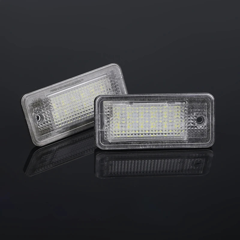 2pcs LED Number Plate Light For Audi A3 A4 S4 RS4 B6 B7 A6 RS6 S6 C6 S5 Q7 A8 S8 Avant Canbus Error Free License Plate Lamp