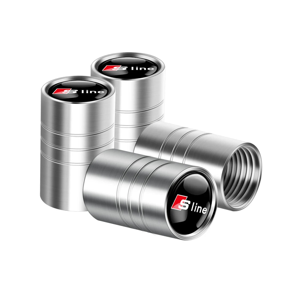 Alloy Logo Tyre Valve Caps — Audi (Set of 4)