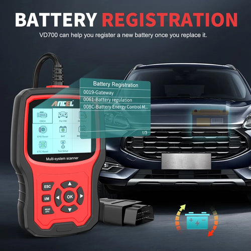ANCEL VD700 Professional OBD2 Diagnostic Scanner — VW / Audi / SEAT / Skoda