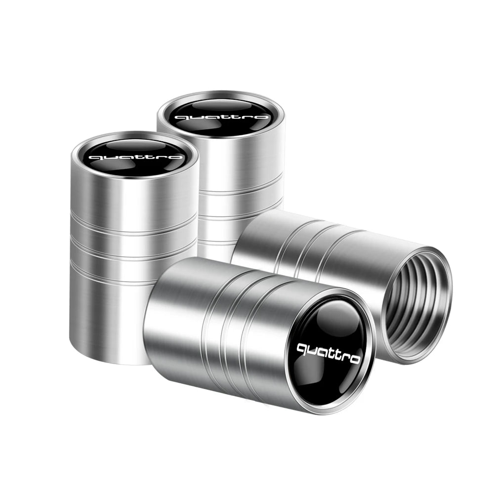 Alloy Logo Tyre Valve Caps — Audi (Set of 4)
