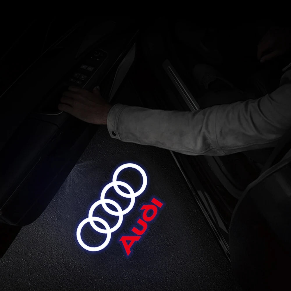 LED Car Door Logo Welcome Lights Auto Laser Projector Lamp For Audi Sline S3 S4 S5 S6 S7 RS Q7 Q5 Q3 A4 B8 8P A3 A6 C7 A5 A6L