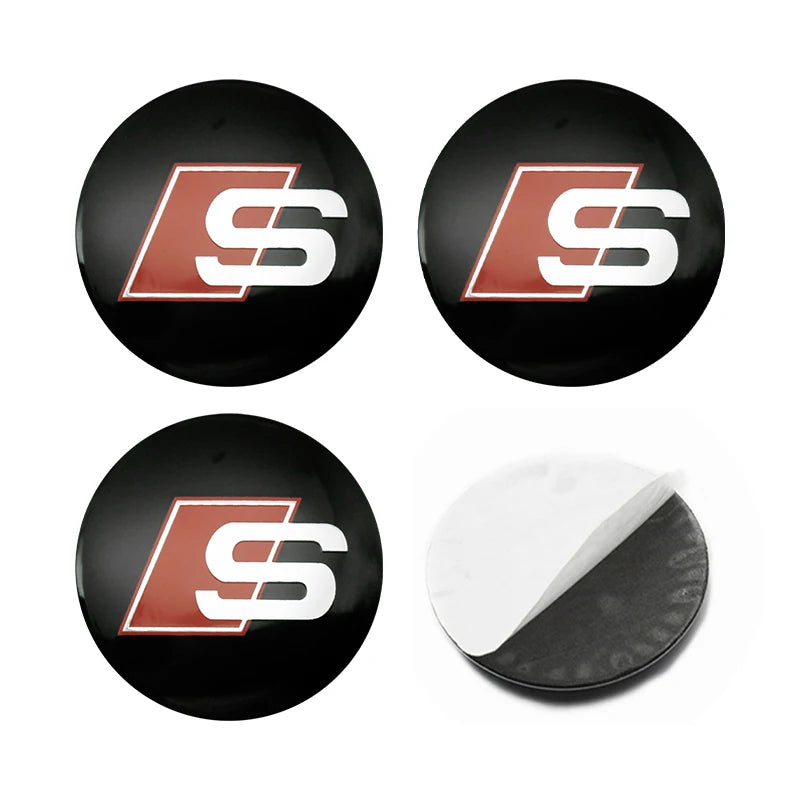 4Pcs 56mm 60mm 61mm 68mm 69mm 77mm Car Wheel Center Hub Cap For Audi A1 A3 A4 A5 A6 A7 A8 Q2 Q5 Q7 Q3 RS S TT Rim Cover Stickers